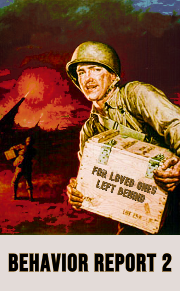 Behavior Report 2 Poster of Soldier Carrying Box of Supplies