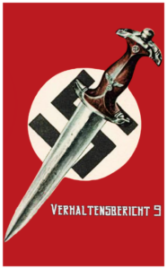 Behavior Report 9 Poster of a Nazi knife slicing through a Nazi flag