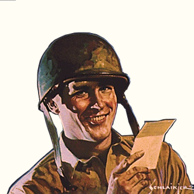 Soldier with Letter White 400 x 386